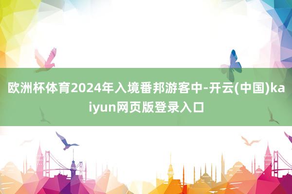 欧洲杯体育2024年入境番邦游客中-开云(中国)kaiyun网页版登录入口