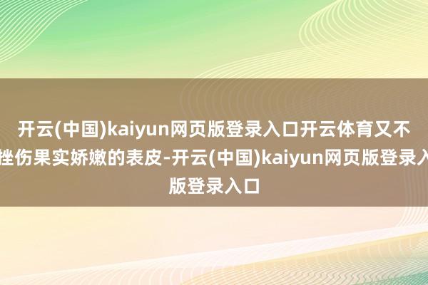 开云(中国)kaiyun网页版登录入口开云体育又不会挫伤果实娇嫩的表皮-开云(中国)kaiyun网页